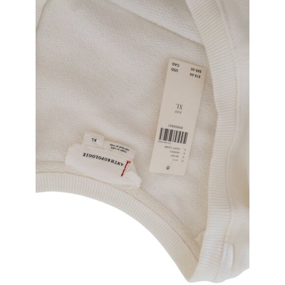 White Anthropologie "Amour" Muscle Sweatshirt - Picture 8 of 12